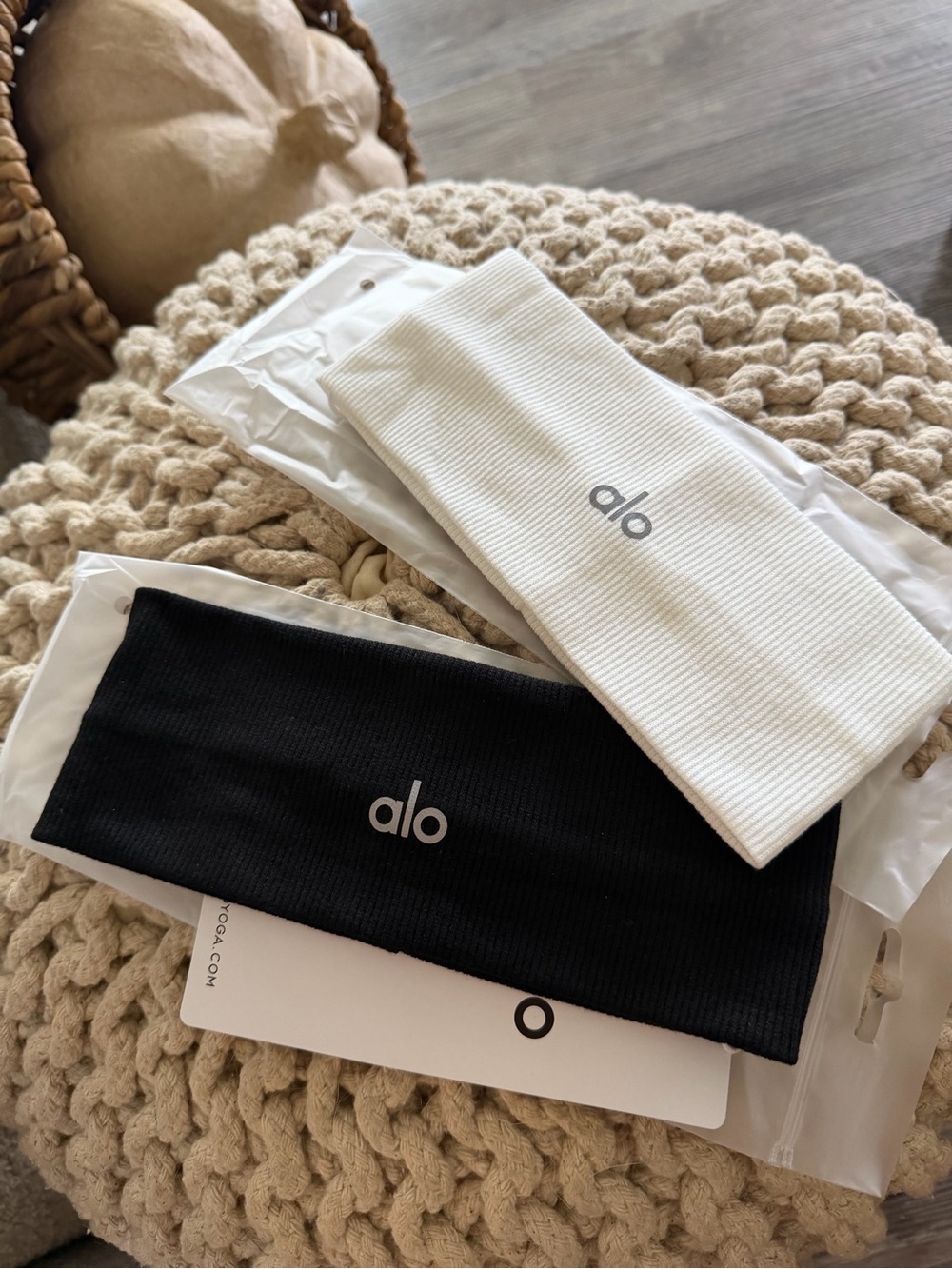 Yoga Ribbed Headbands - Black and White Bundle